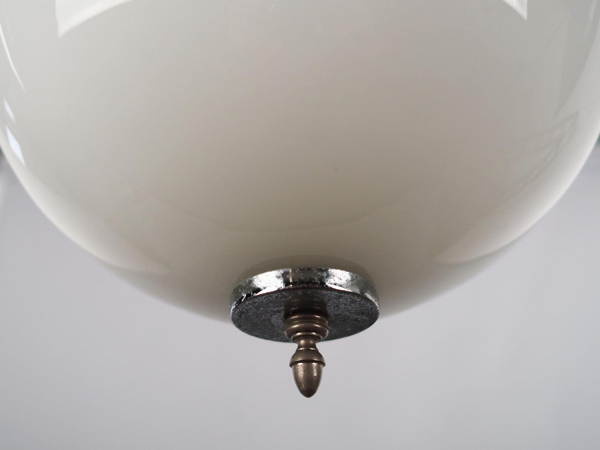 Pendant lamp glass metal 1970s 7