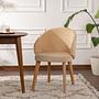2x Bentley Dining Chair Wood Veneer Cream White 0