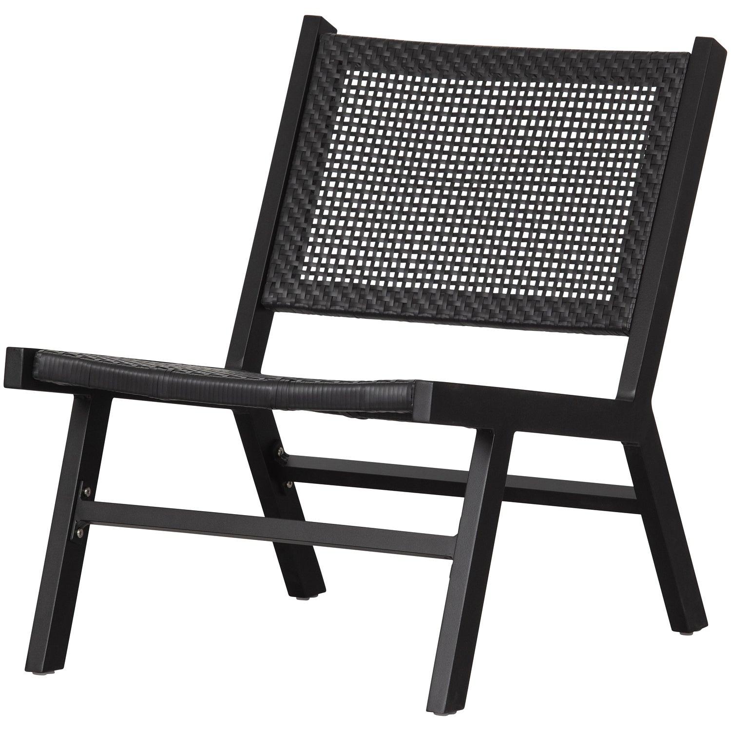 Puk Gartenstuhl Aluminium Schwarz 0