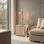 Table lamp Ilumo 3-light colored glass gold 2