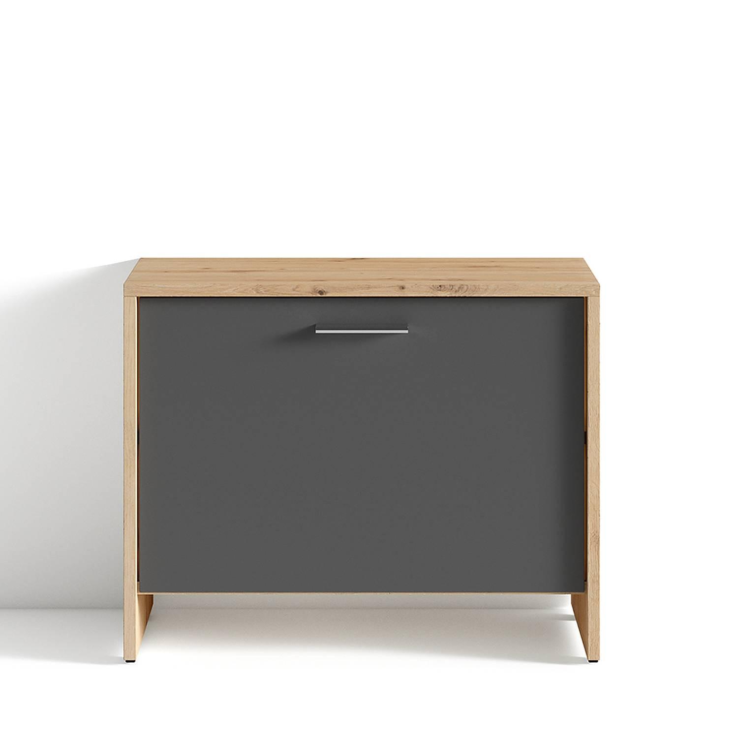 Garderobenbank Edgeworth Eiche Artisan Dekor Anthrazit 3