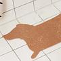 Badematte Hund Silikon Braun 1
