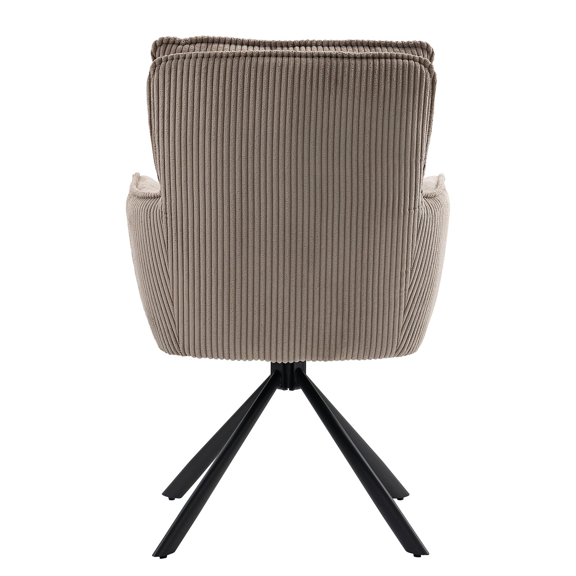 2x Drehbarer Armlehnenstuhl SALVIN Cappuccino 3