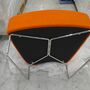 Tauro BU1934 Polstersessel Stahl Stoff Orange 4