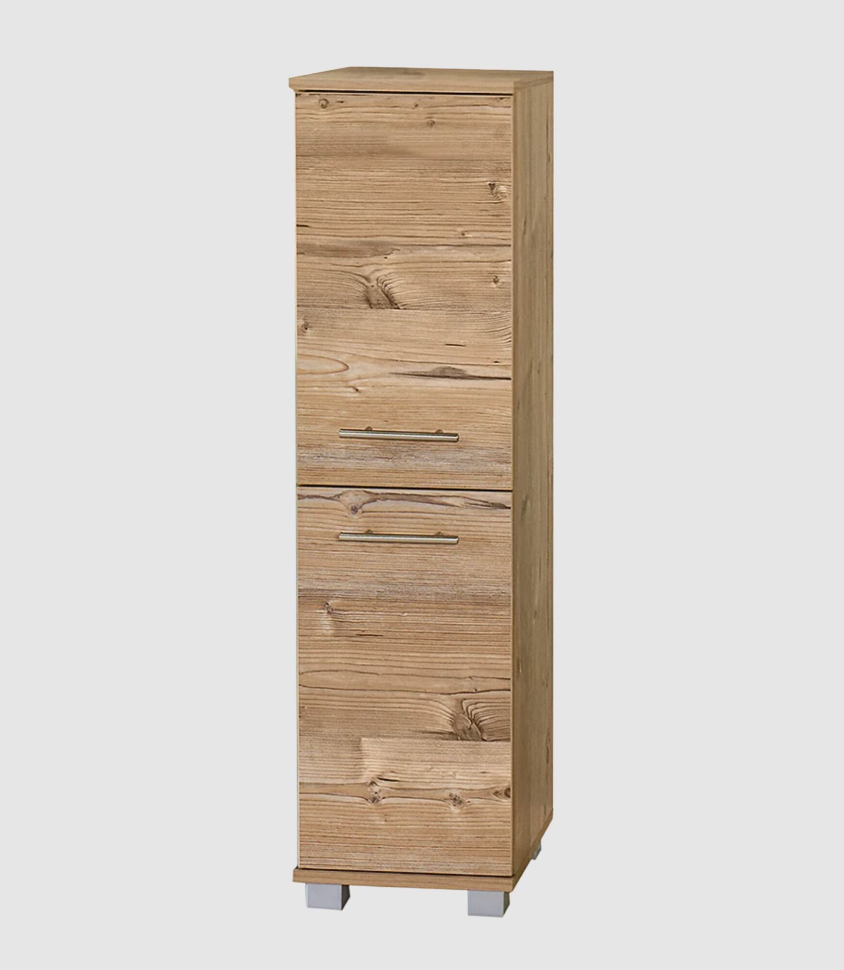 Hochschrank 2-türig Silberfichte Dekor Braun 0