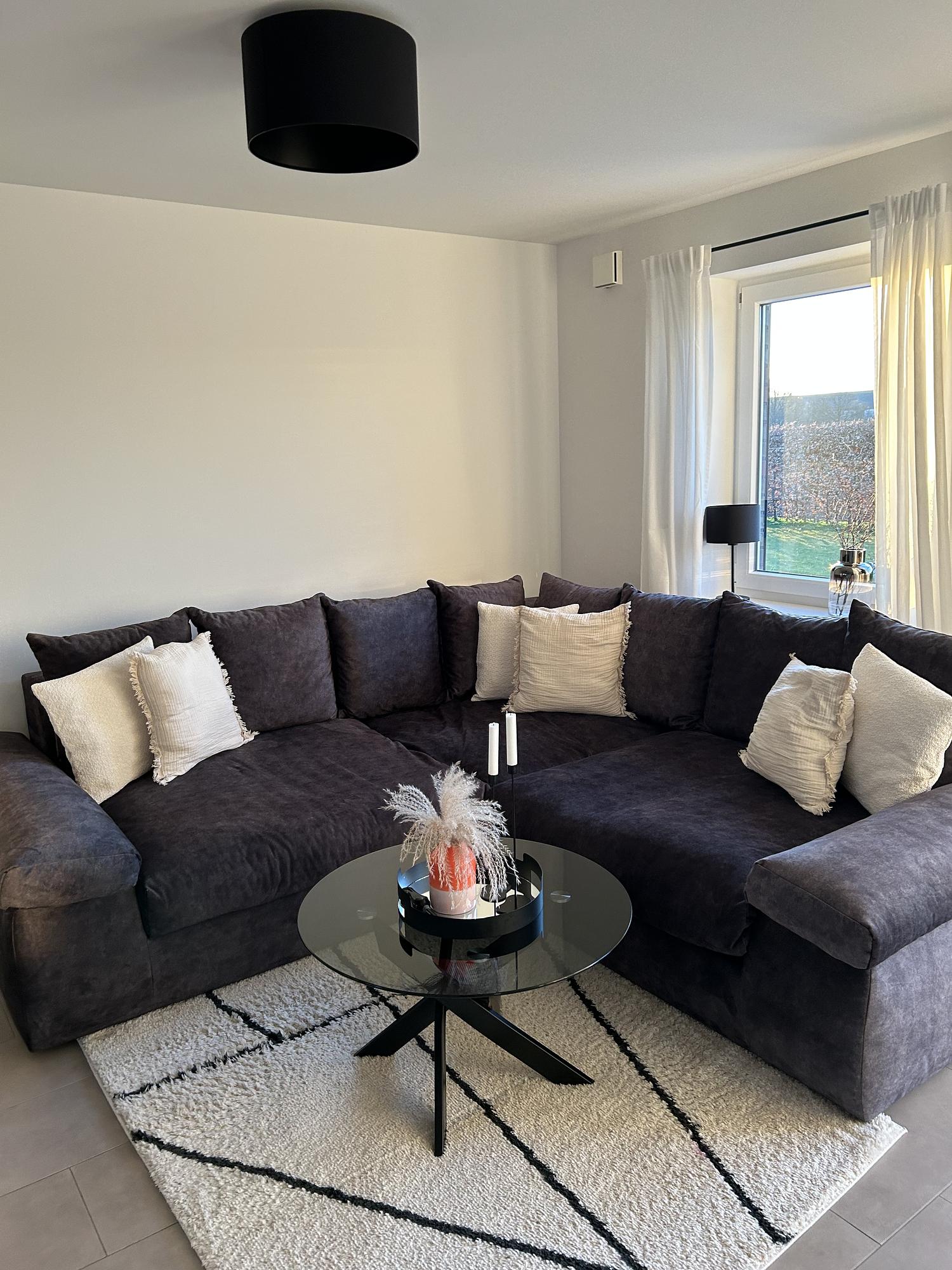 Ecksofa Samt Grau 4