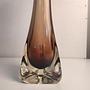 Vintage Vase Glas Braun 3