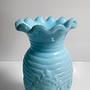 4597 Vase Milchglas Blau 1900er Jahre 5
