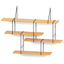 Link set 1 Wall shelf Beech wood Brown 0