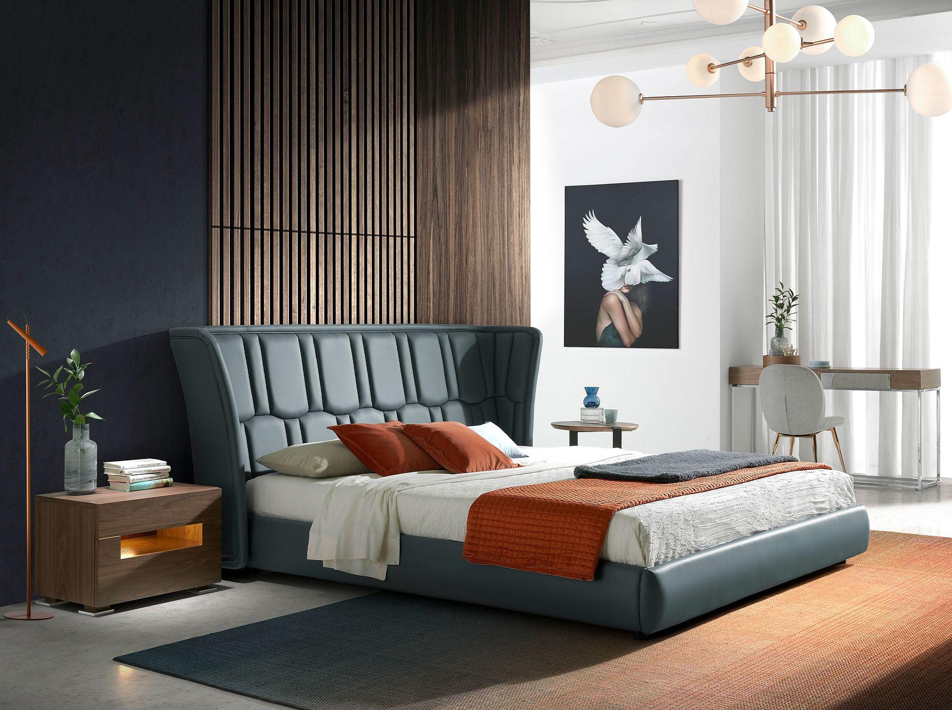 Nachttisch Nussbaum Stahl 3