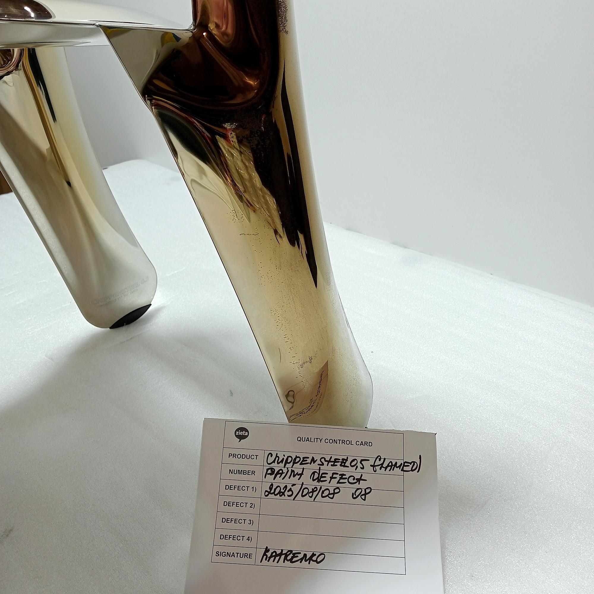 Chippensteel 1.0 Sedia Acciaio inossidabile Inox Oro Heat 3