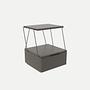 Tekoba Bedside Table Wood Veneer Anthracite 2