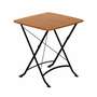 Gartentisch Holz Metall Braun 2