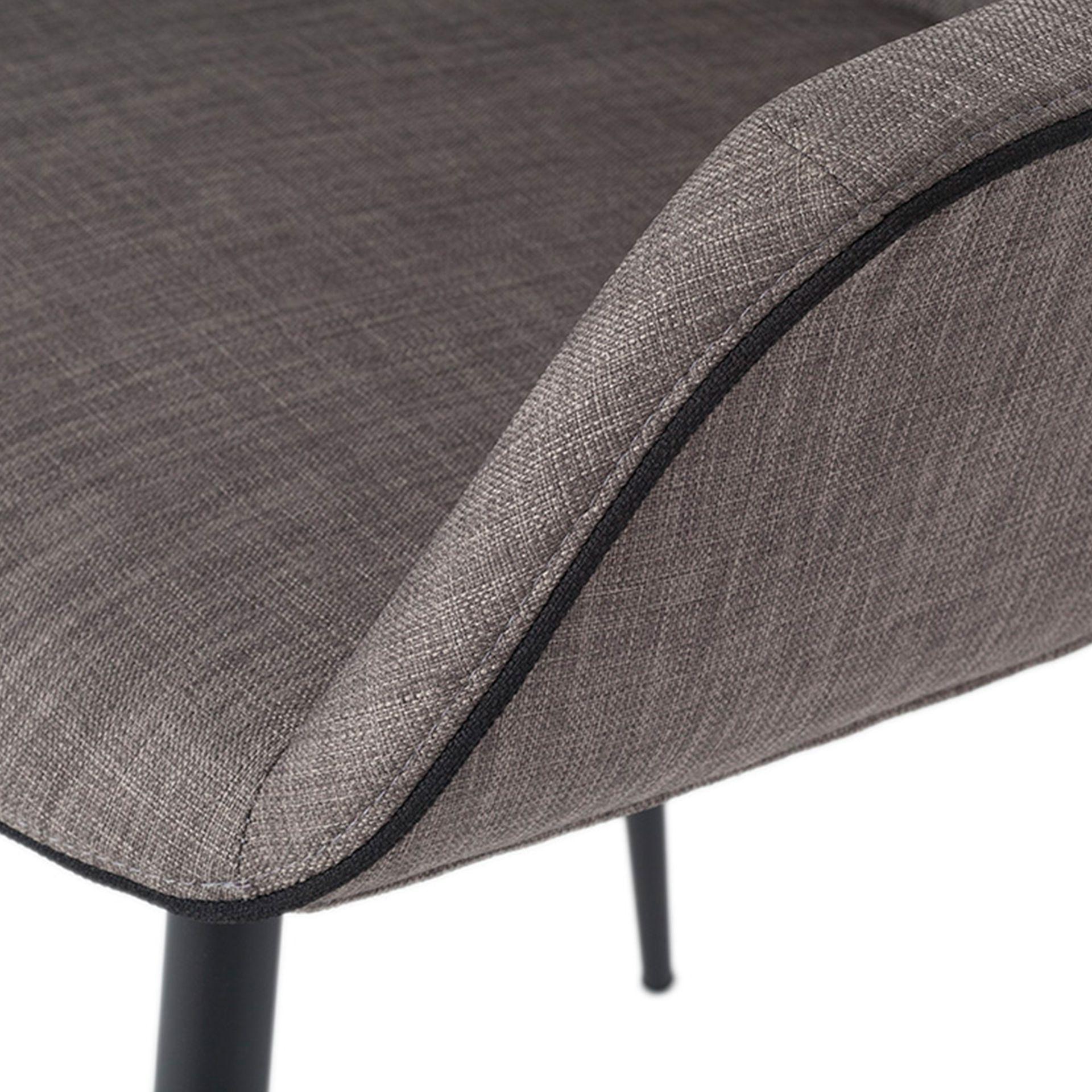 Dining chair fabric dark grey 7