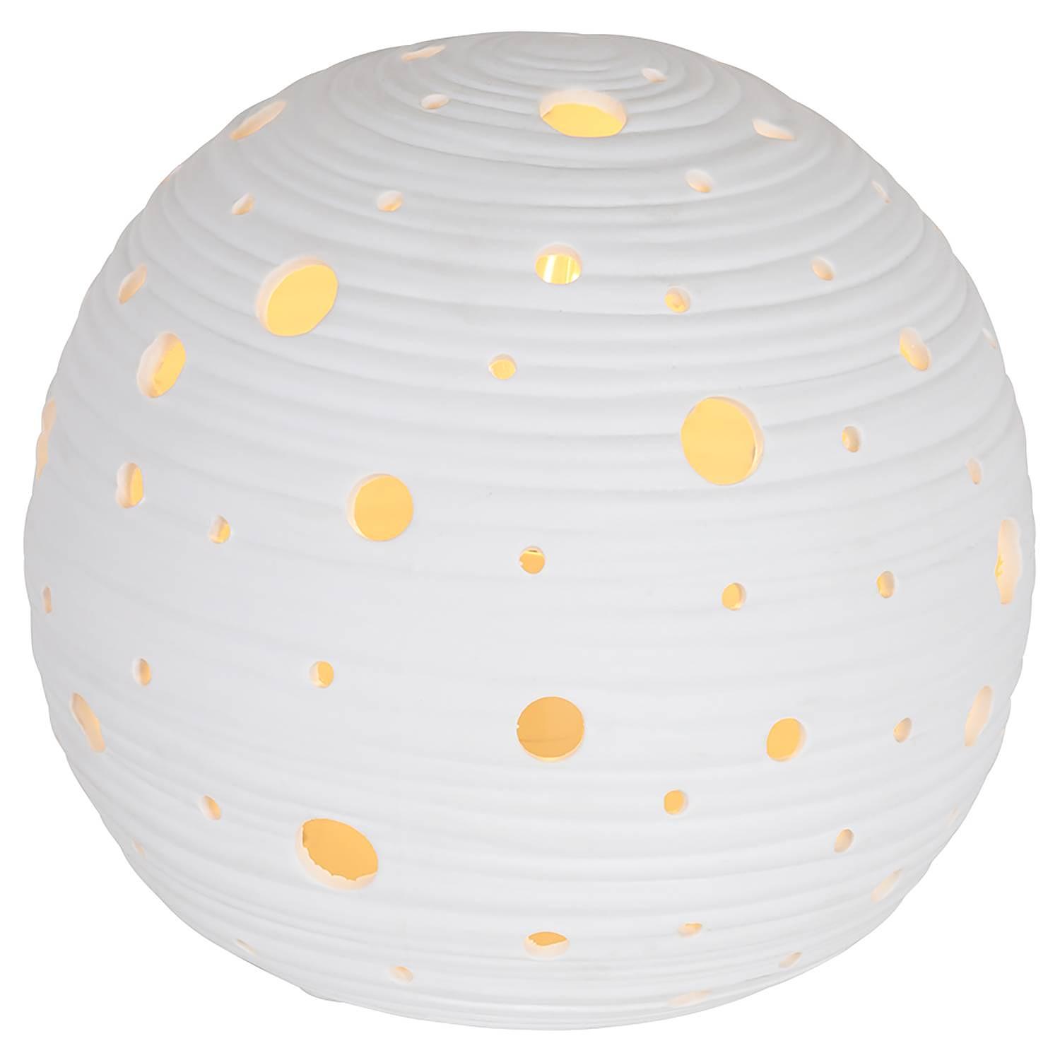 Jazz Moon Table Lamp Porcelain Cotton White 0