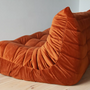 Togo Sofa 3-Sitzer Samt Bernstein-Orange 3