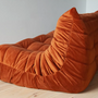 Togo Sofa 3-seater velvet amber-orange 3