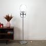 Standing lamp Murano glass Silver 1970s 2