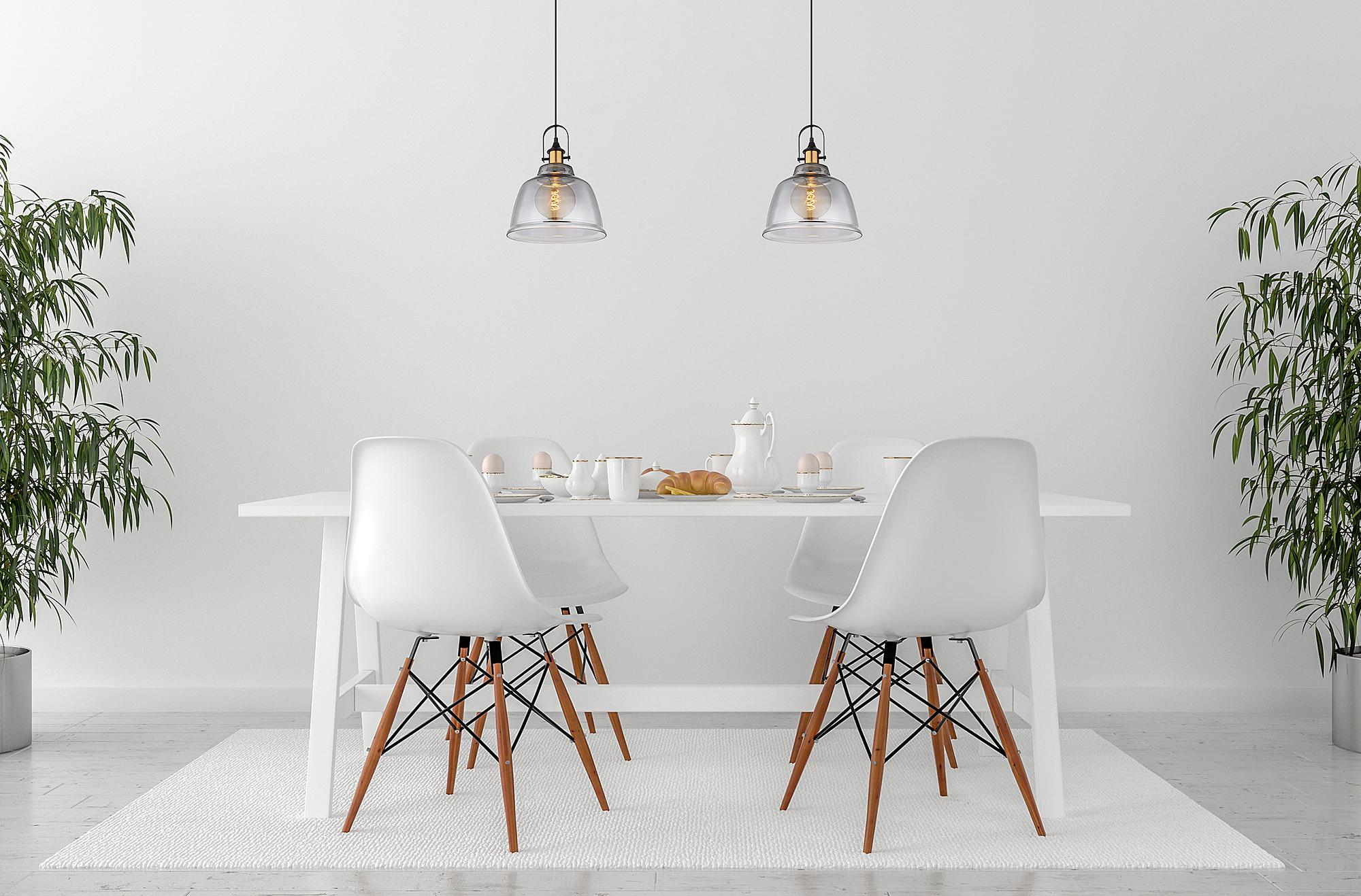 1-Flammig Dorothea Typ B Pendelleuchte Farbglas Eisen  2