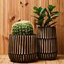 Arlo Große Natur und Schwarze Holzvase
 1