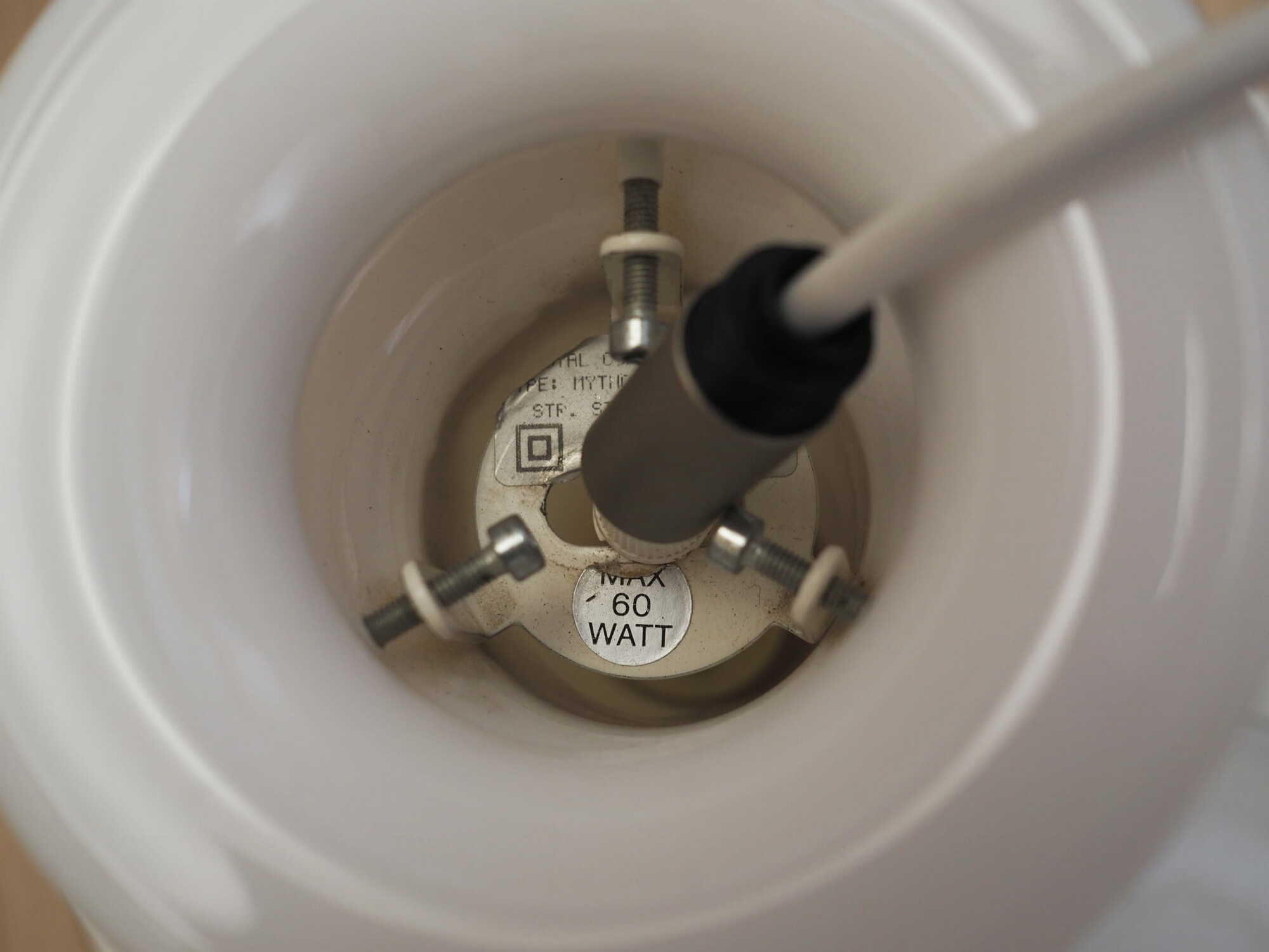 Pendant lamp glass white 1970s 6