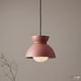 Pendant light Quora 1-light iron opal glass red 0