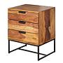 Nightstand Keneba Sheesham Black Solid 1