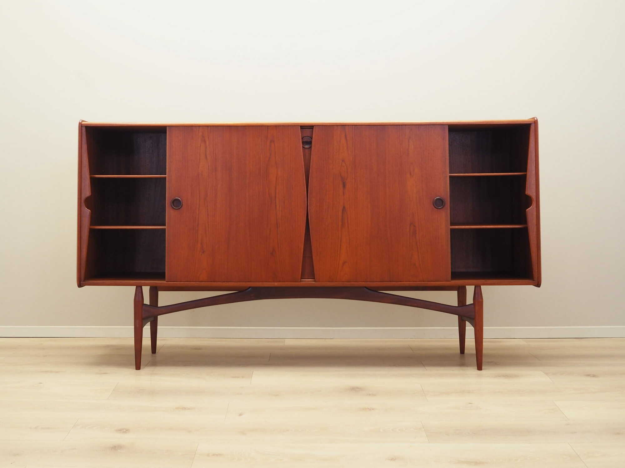 Vintage Sideboard Teakholz Braun 1970er Jahre 2