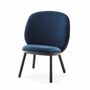 Naïve Lounge chair Ash wood Velvet Navy 0