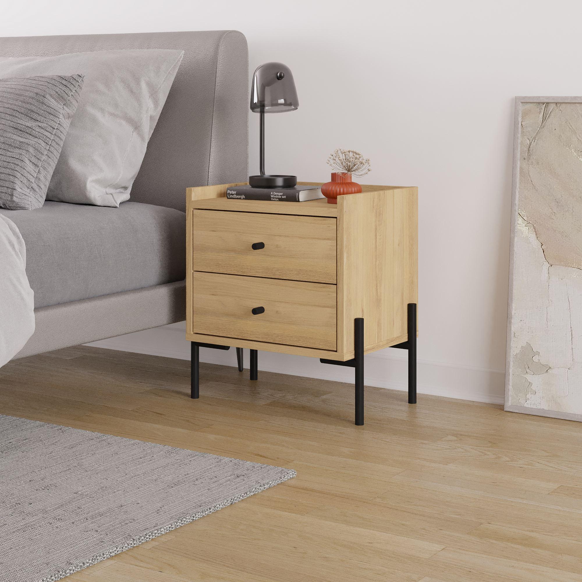 Malta Nightstand Oak Brown Look 0