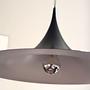 Semi-pendent lamp Aluminum Black 0