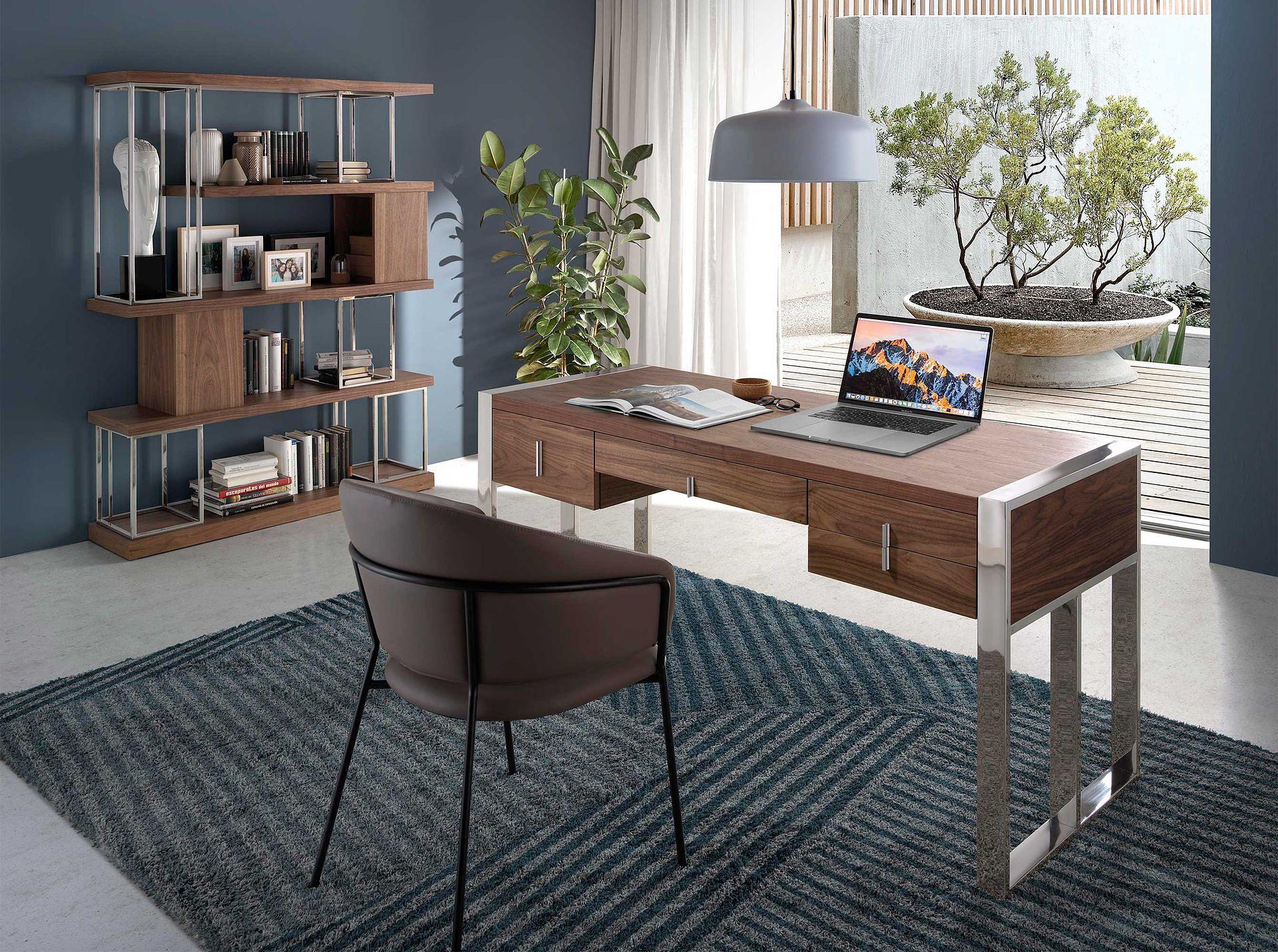 Sedia da pranzo in ecopelle marrone 6