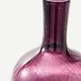 Gecrackelte Kugelvase Glas Dunkellila 4