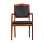 Chair Wood Leather Black 1970s 0