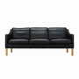 Sofa Leather Black 1970s 0