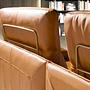 Sofa Récamiere Rechts Leder Terrakotta 4