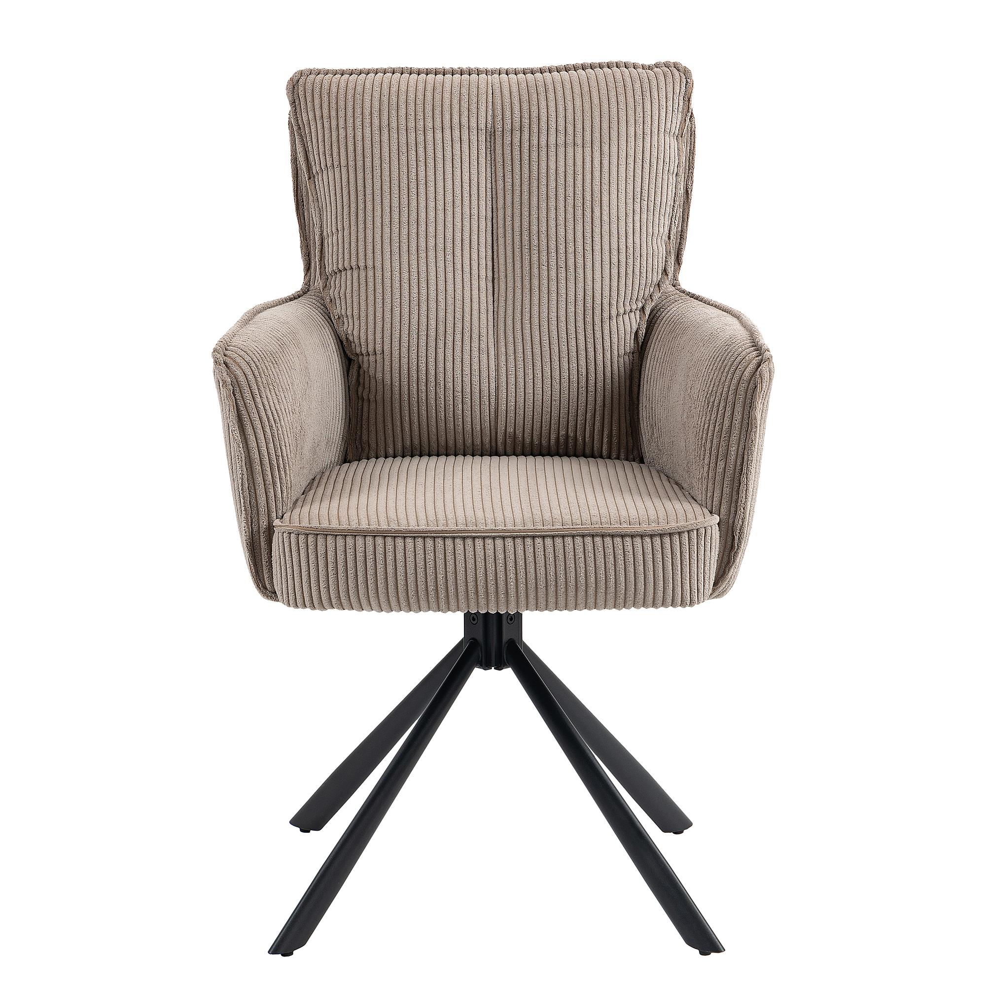 2x Drehbarer Armlehnenstuhl SALVIN Cappuccino 1