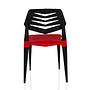 Flecharo Dining chair Plastic Black Red 8