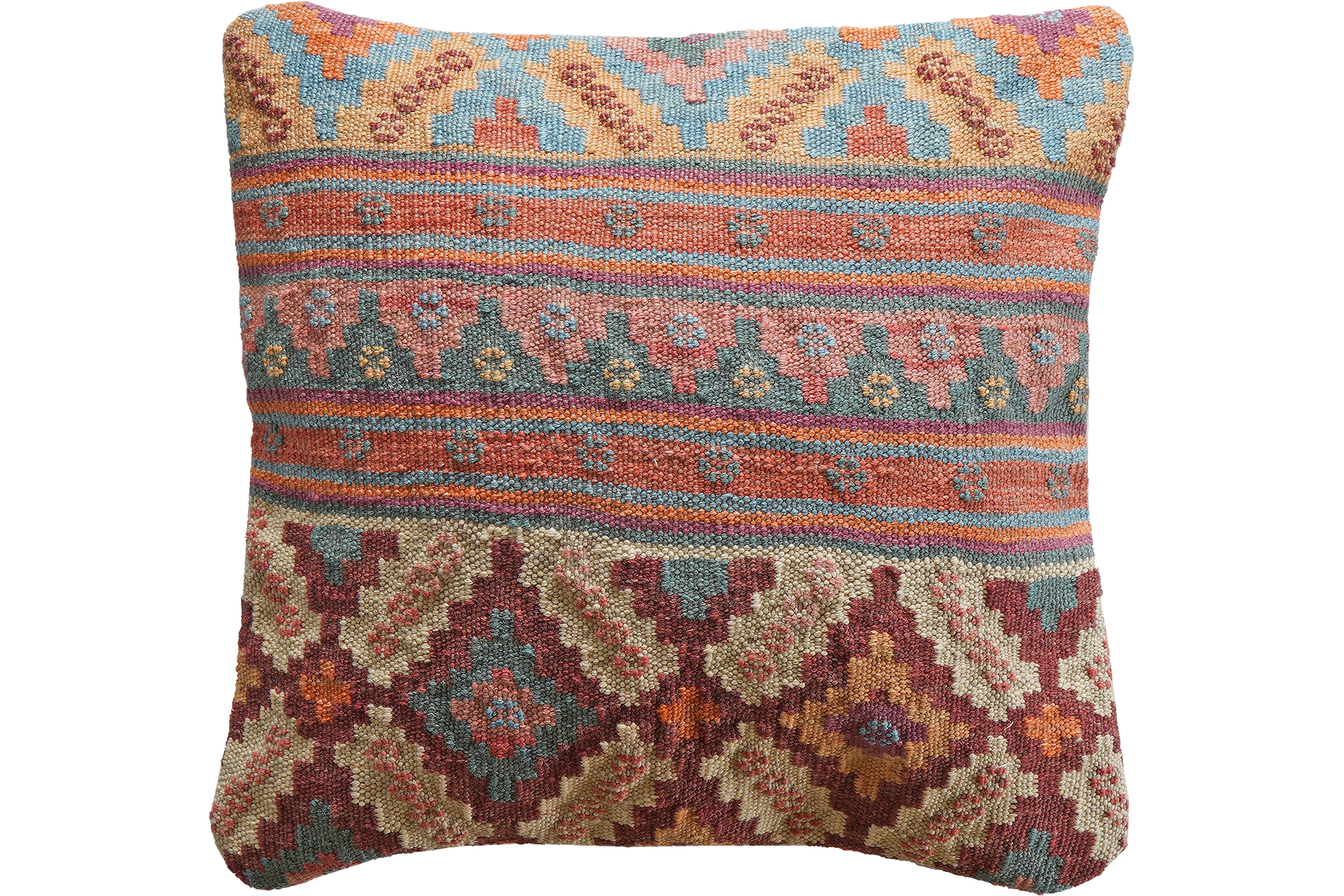 Cuscino Kilim Lana Cotone Multicolore 0