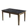 Milan Dining Table Walnut Brown Black 145cm x 75cm 4