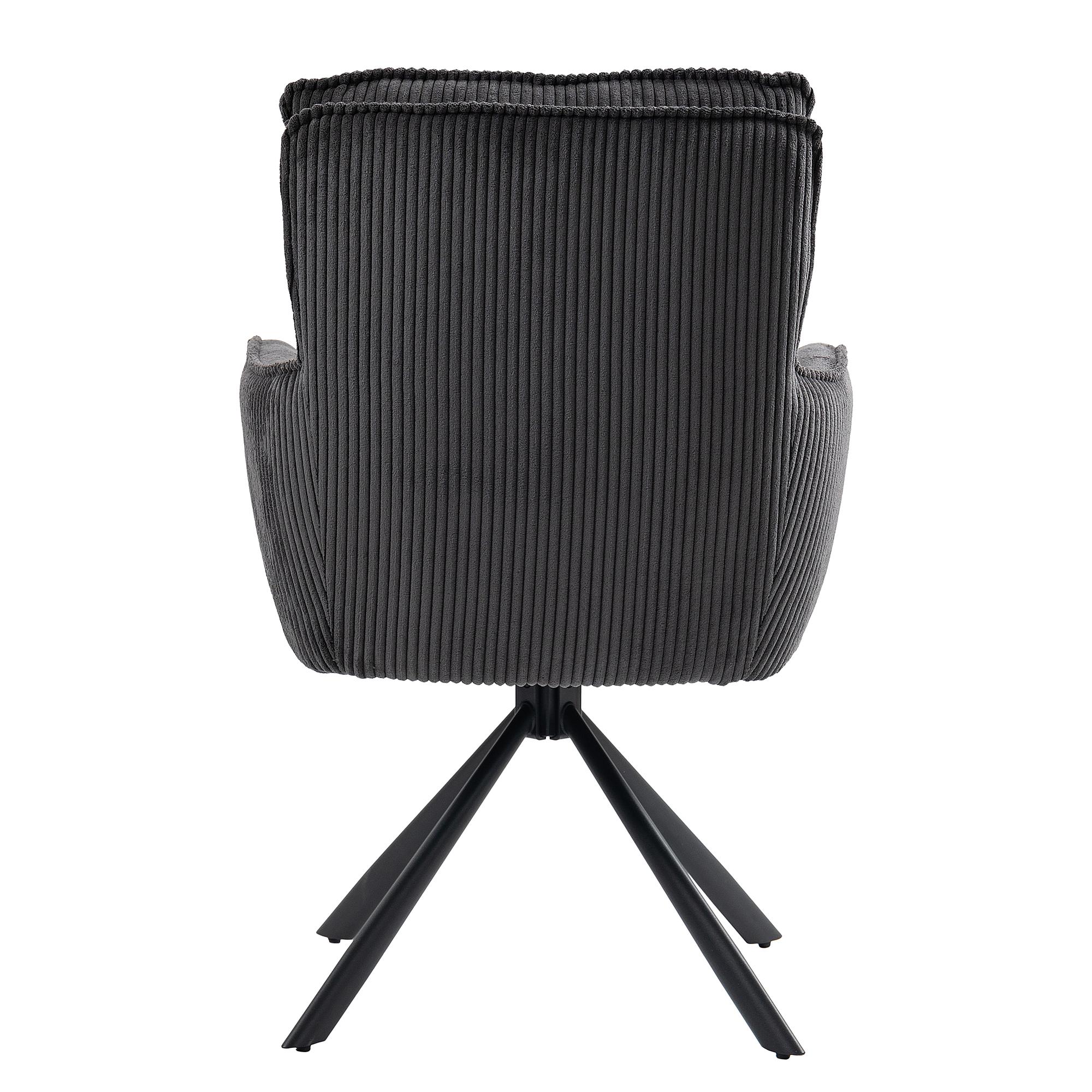 2x Drehbarer Armlehnenstuhl SALVIN Dunkelgrau 3