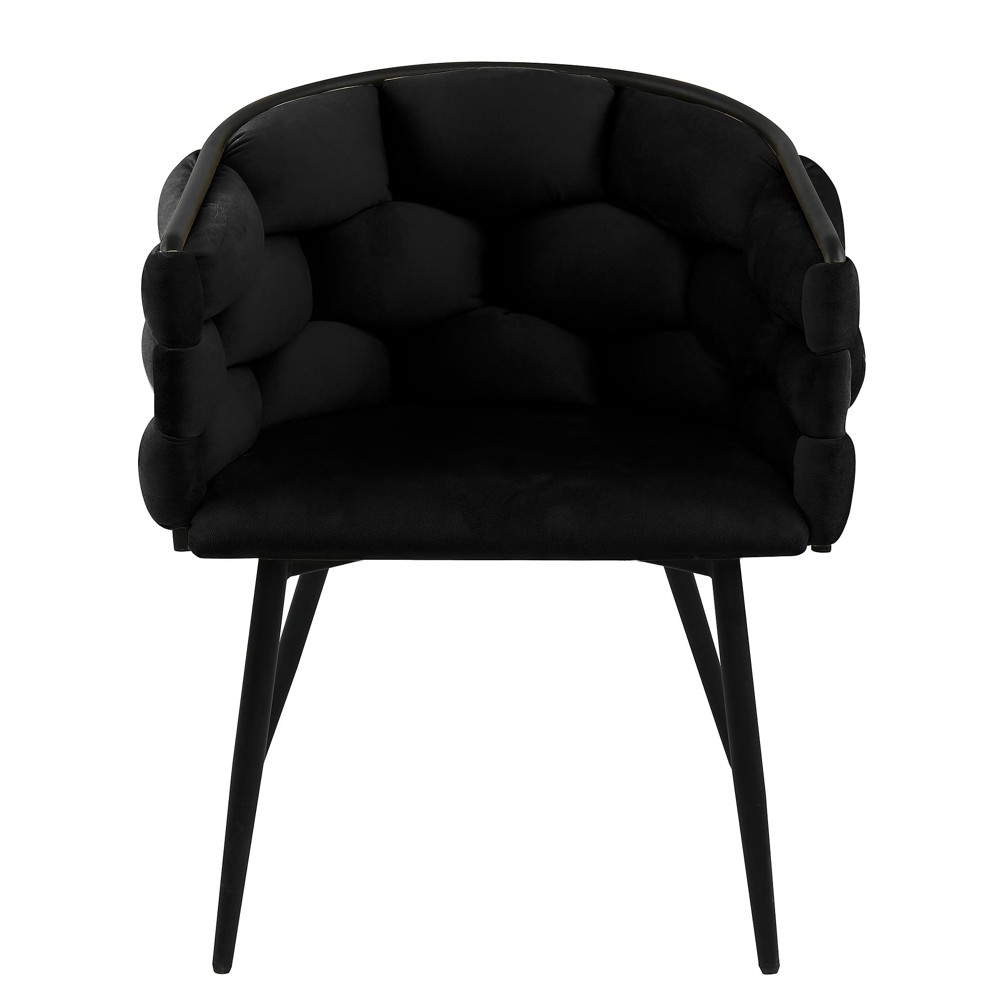 Armlehnenstuhl OMAK Samt Eisen Schwarz 3