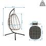 Cocova hanging chair with frame & cushion Grey 5