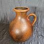 Vintage Vase Keramik Braun Schwarz 3