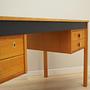 Vintage Schreibtisch Eschenholz Braun 1970er Jahre 12