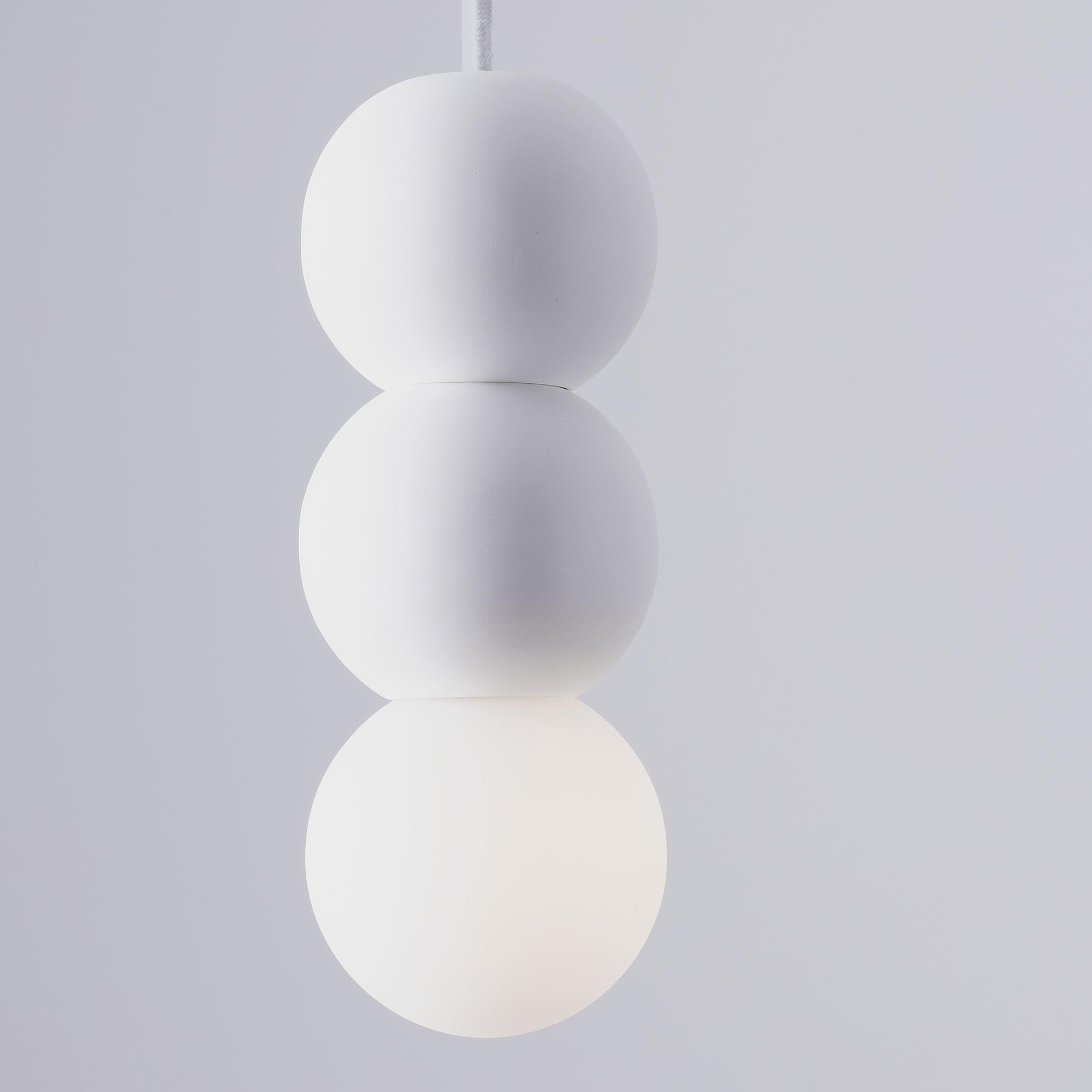 Zero Typ B Pendelleuchte Aluminium Opalglas Weiß 0