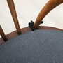 Vintage armchair beech fabric brown 1960s 7