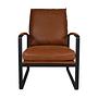 Miami Sessel Leder Metall Braun 0
