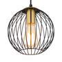 Pendant lamp 3-light metal black gold 3