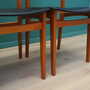 4x Vintage Chair Beech Wood Faux Leather Black 1970s 6